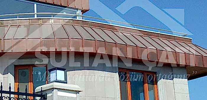 bakır çinko alın ve saçak işleri